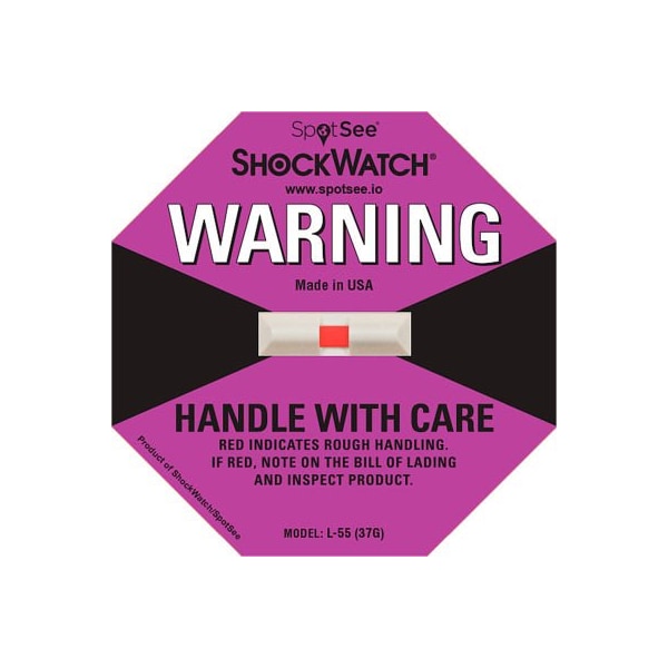 Shockwatch SpotSee ShockWatch Impact Indicators, 37G Range, Purple, 50/Box 20686 - main